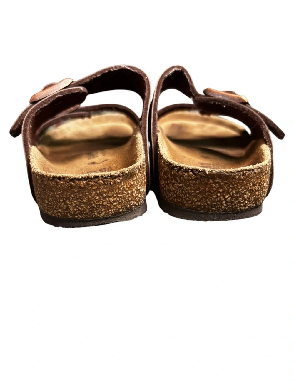 Birkenstock Kids' Arizona Nubuck Slide Sandals Leather Brown Size 31- 13-13.5